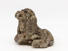 Reconstituted Stone Dog Spaniel Garden Ornament 20th Century - 3047961