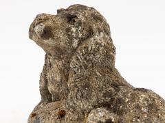 Reconstituted Stone Dog Spaniel Garden Ornament 20th Century - 3047966