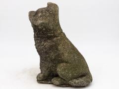 Reconstituted Stone Dog or Puppy Garden Ornament French Mid 20th C  - 3725992