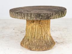 Reconstituted Stone Faux Bois Table and Stools France Mid 20th Century 20 5 h - 3930596