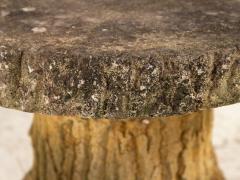 Reconstituted Stone Faux Bois Table and Stools France Mid 20th Century 20 5 h - 3930608