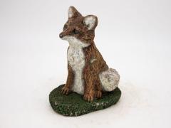 Reconstituted Stone Fox Small Garden Ornament 20th Century - 3264615