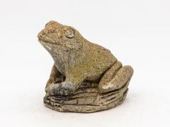 Reconstituted Stone Frog Garden Ornament 20th Century - 3031289