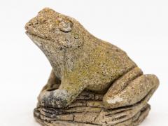 Reconstituted Stone Frog Garden Ornament 20th Century - 3031292