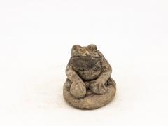 Reconstituted Stone Frog Garden Ornament 20th Century - 3122080