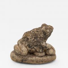 Reconstituted Stone Frog Garden Ornament 20th Century - 3124511