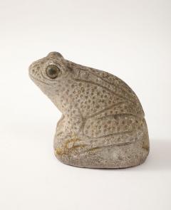 Reconstituted Stone Frog Garden Ornament England 1960s - 4255233