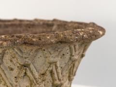 Reconstituted Stone Oval Basketweave Planter France Mid 20th C  - 4202264