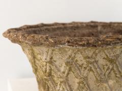 Reconstituted Stone Oval Basketweave Planter France Mid 20th C  - 4202265