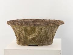 Reconstituted Stone Oval Basketweave Planter France Mid 20th C  - 4202269