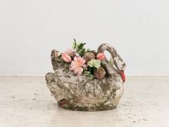 Reconstituted Stone Swan Planter English Early 20th Century - 3120655