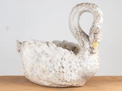 Reconstituted Stone Swan Planter English Early 20th Century - 4053627