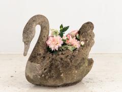 Reconstituted Stone Swan Planter French mid 20th Century - 3111497