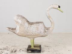 Reconstituted Stone Swan on Raised Feet Planter English Early 20th Century - 3542502