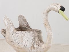 Reconstituted Stone Swan on Raised Feet Planter English Early 20th Century - 3542506