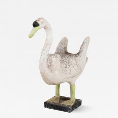 Reconstituted Stone Swan on Raised Feet Planter English Early 20th Century - 3543892