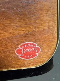 Rectangular Brass Framed Mirror 1950s - 4540797