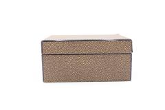 Rectangular Brown Shagreen Box - 4673885