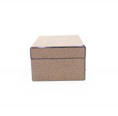 Rectangular Brown Shagreen Box - 4673886