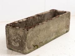 Rectangular Concrete Stone Planter with Tudor Rose Pattern England mid 20th C  - 3977920