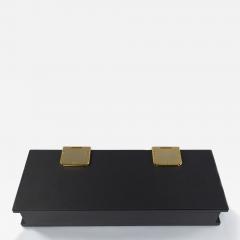 Rectangular Dark Gray Leather Box 1 - 3223763