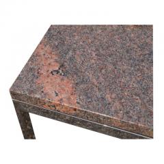Rectangular Granite And Chrome Coffee Table - 2634177