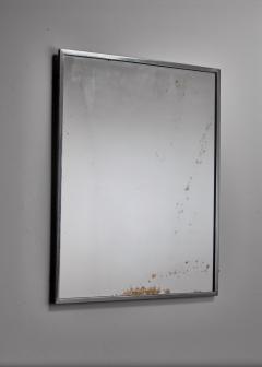 Rectangular Italian Nickel Mirror Italy 1950s - 1012675