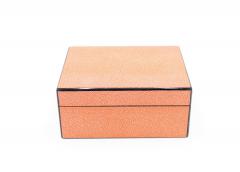 Rectangular Orange Shagreen Box - 4673246