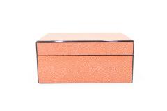 Rectangular Orange Shagreen Box - 4673247