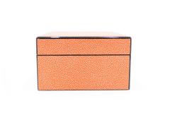Rectangular Orange Shagreen Box - 4673248