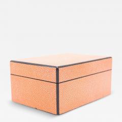 Rectangular Orange Shagreen Box - 4720887