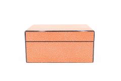 Rectangular Orange Shagreen Box - 4674084