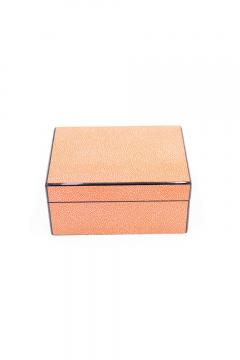 Rectangular Orange Shagreen Box - 4674085