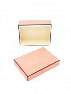 Rectangular Orange Shagreen Box - 4674087