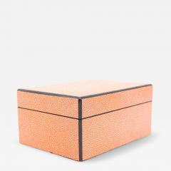 Rectangular Orange Shagreen Box - 4721276