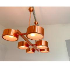 Rectangular Polished Copper Chandelier Italian Chandelier by SimoEng - 4445827