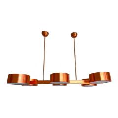 Rectangular Polished Copper Chandelier Italian Chandelier by SimoEng - 4445829