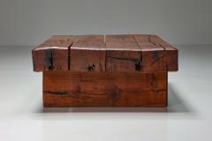 Rectangular Rustic Wood Coffee Table 1940s - 2427442