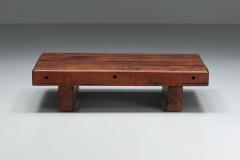 Rectangular Rustic Wood Coffee Table 1940s - 2427449