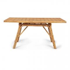 Rectangular Shaped Top Rattan Dining Table - 3298037