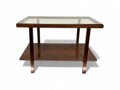 Rectangular Side Table in Rosewood Glass Unknown 1960s Lot 640A - 3961875