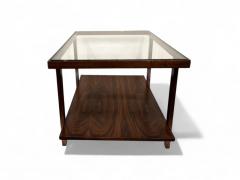 Rectangular Side Table in Rosewood Glass Unknown 1960s Lot 640A - 3961876