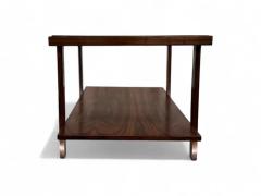 Rectangular Side Table in Rosewood Glass Unknown 1960s Lot 640A - 3961878