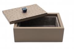 Rectangular Taupe Leather Box 10 - 3207555