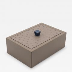 Rectangular Taupe Leather Box 10 - 3223764