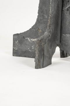 Rectangular Top Tall Antique Slate Table upon Beautifully Shaped Two Part Base - 3298064