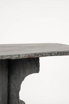 Rectangular Top Tall Antique Slate Table upon Beautifully Shaped Two Part Base - 3298069