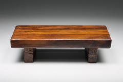 Rectangular Wabi Sabi Rustic Coffee Table 1950s - 2553672