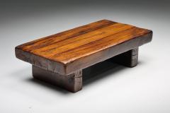 Rectangular Wabi Sabi Rustic Coffee Table 1950s - 2553677