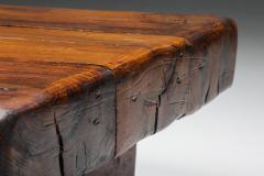 Rectangular Wabi Sabi Rustic Coffee Table 1950s - 2553681